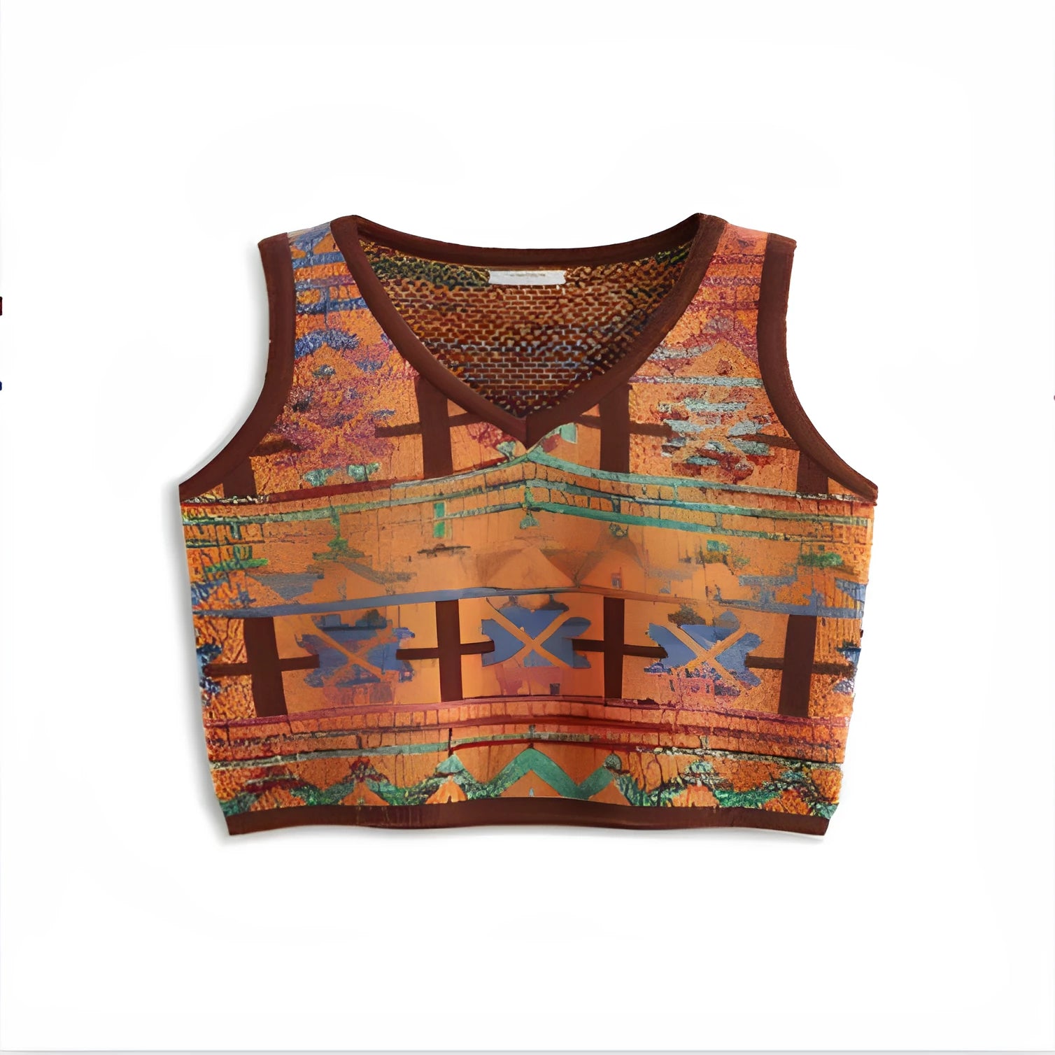 Loose fit round neck short sleeve t-shirt with screen print design in bird eye cloth fabric