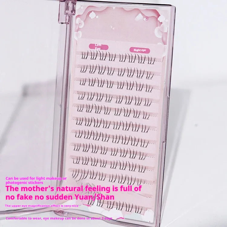 Kitten's paw lower false eyelashes with 12-row segmented construction in 4-5-6mm sizes
