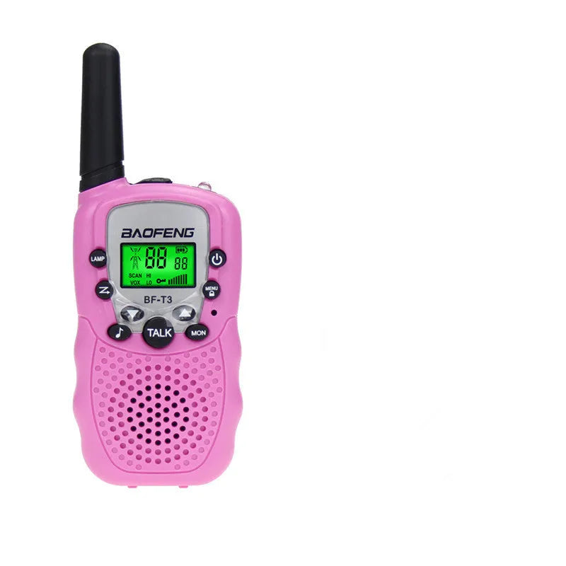 Children's walkie talkie handheld station in various colours with 22-channel capability