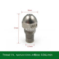 304 stainless steel fine atomisation spray nozzle with ten aperture sizes and external thread connection