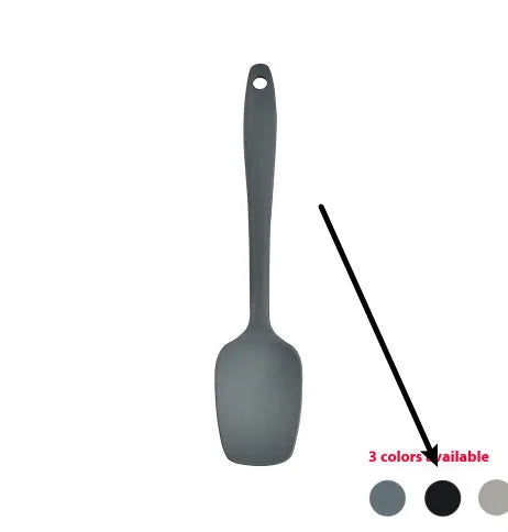 12 piece silicone kitchenware set with rotating storage bucket including spatula, ladle, spoon and cooking utensils