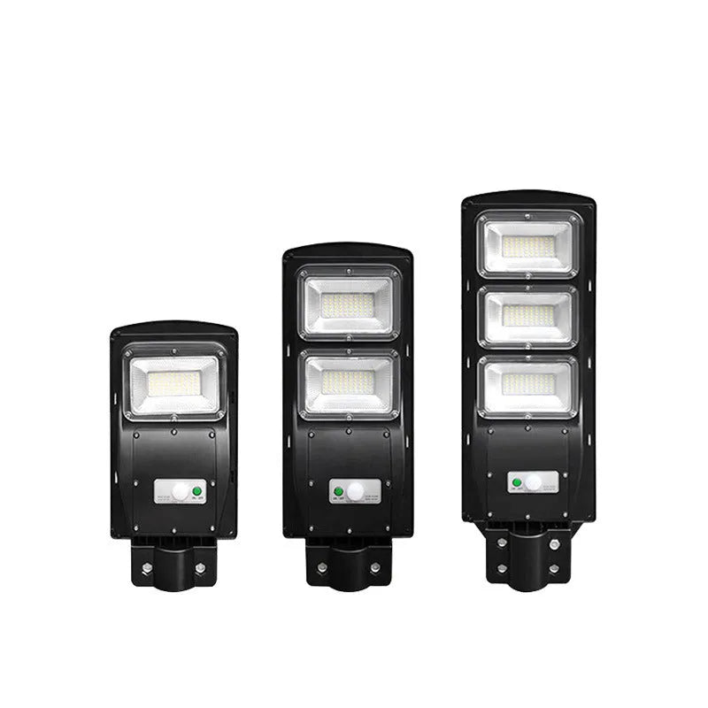 Integrated solar street light with LED panel and remote control for outdoor use