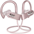 Flame2 hanging ear Bluetooth headset in black, pink, or red colour, showing wireless design.