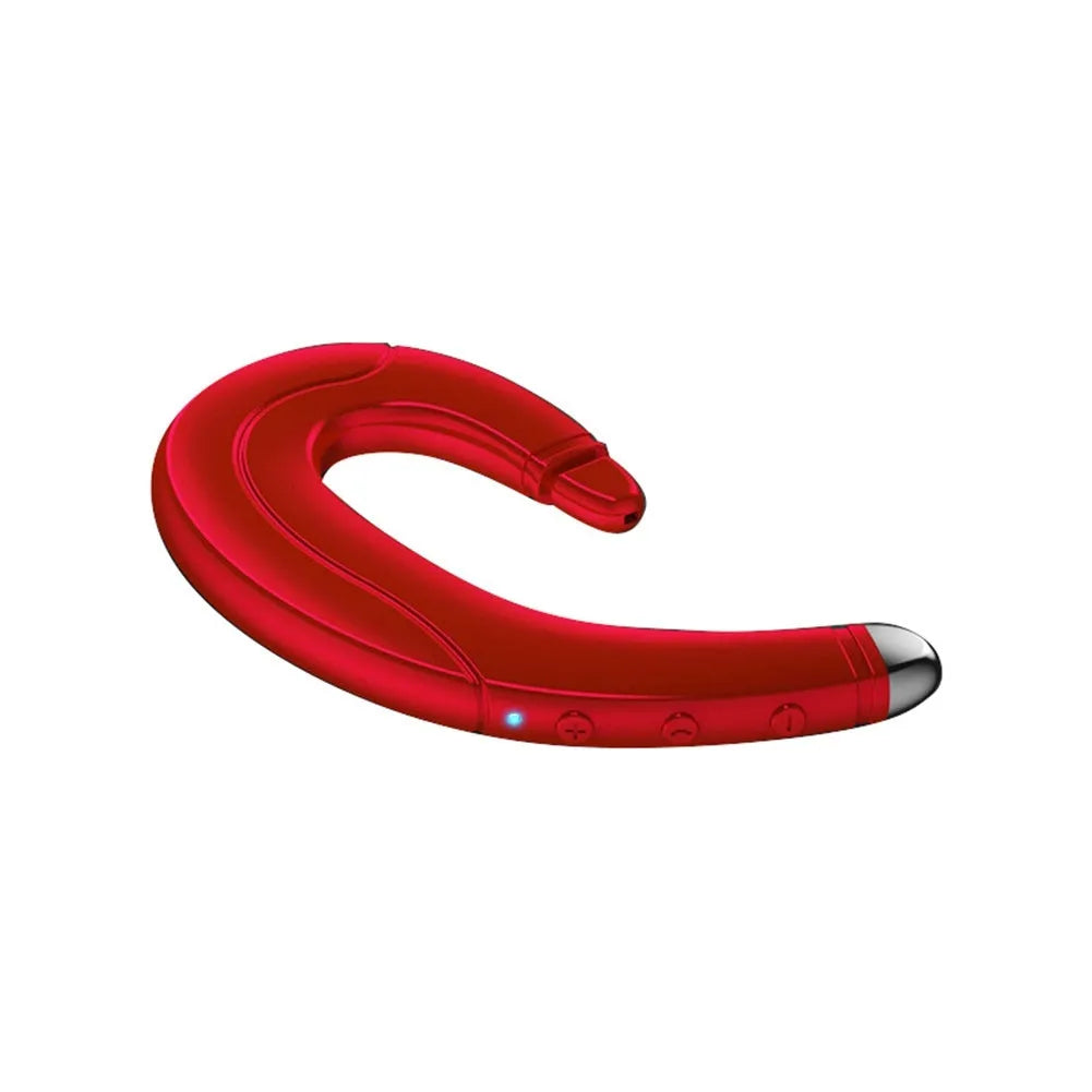 Single-ear Bluetooth earphone for motorcycle and bicycle riders in black, blue, or red colours
