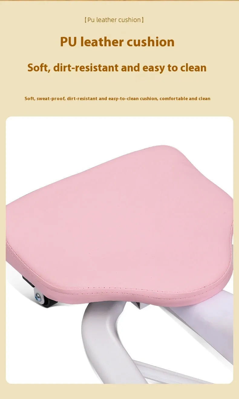 Steel pipe horse leg opener stretching equipment in pink colour with foam padding