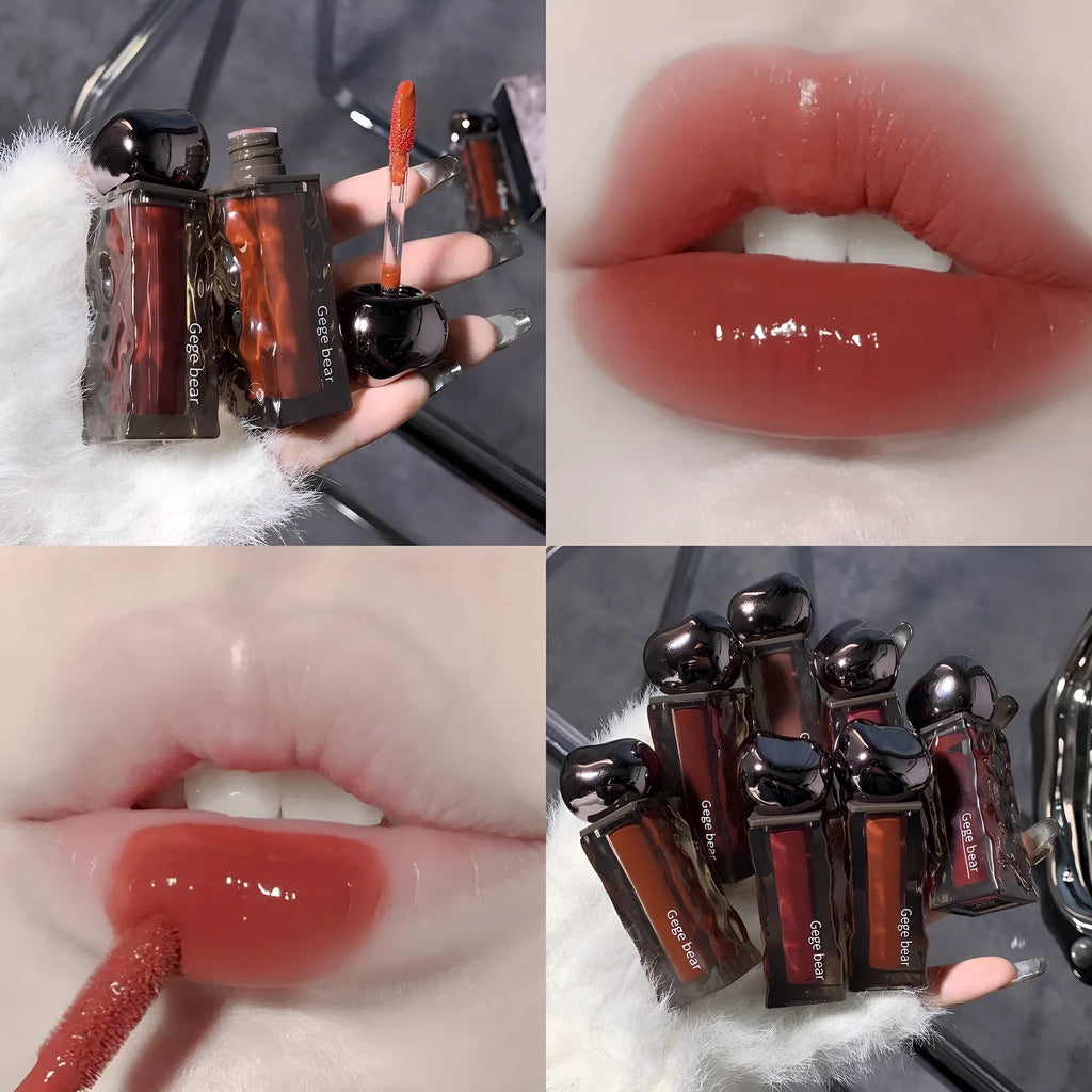 Glacier Lava Lip Lacquer in seven colour options with water-light mirror finish
