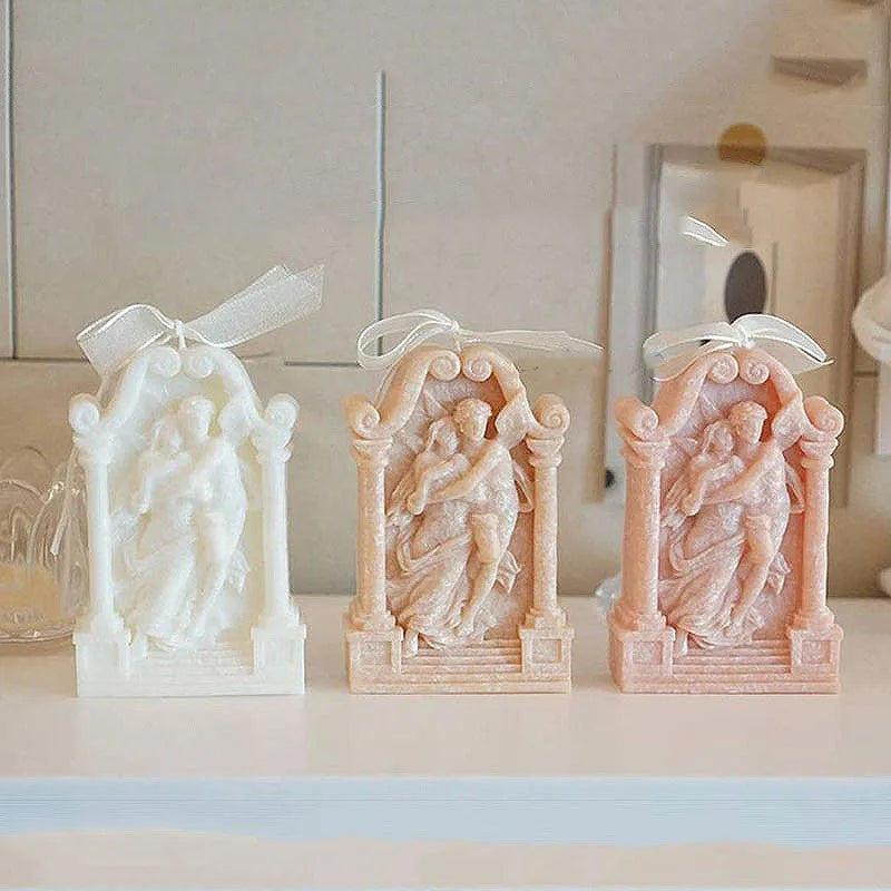 Food grade silicone couple angel mould for baking, chocolate, candles and crafts