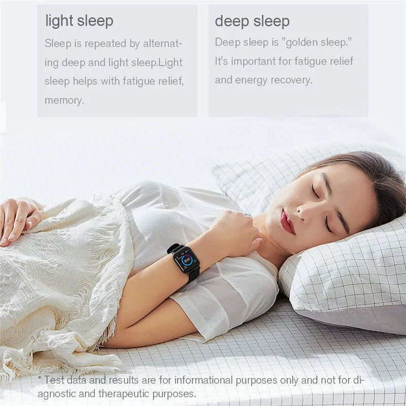 Black waterproof smart bracelet with 1.4-inch touchscreen on silicone wristband