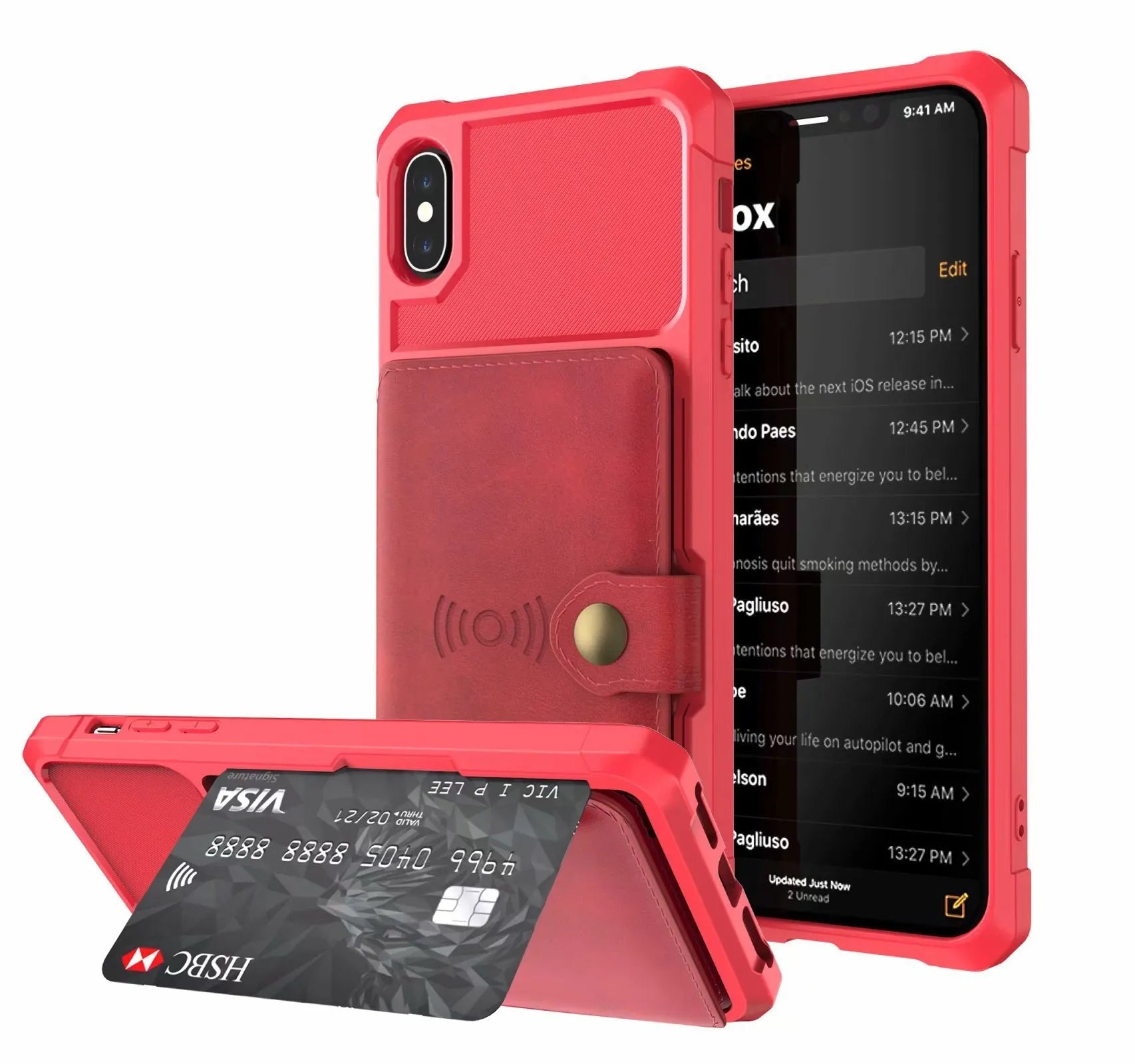 Geometric pattern PU leather mobile phone case in five colours for iPhone and Samsung models