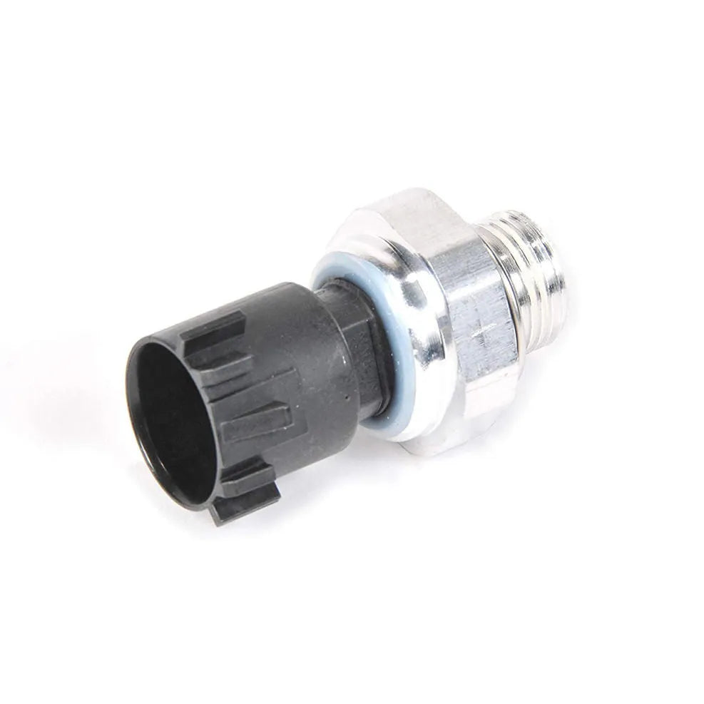 Silver automobile fuel pressure sensor with electrical connector for vehicle fuel system