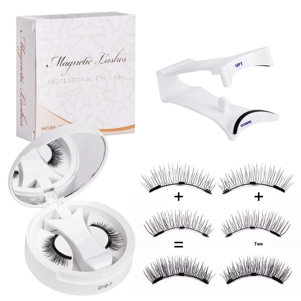 Portable magnetic false eyelash travel case with integrated soap holder in chemical fibre material