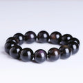 Crystal icy obsidian Pi Xiu bracelet in ethnic geometric style with ice stone beads