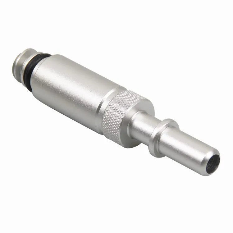 Silver metal VAS6262-9 transmission refueling joint tool on a workshop bench