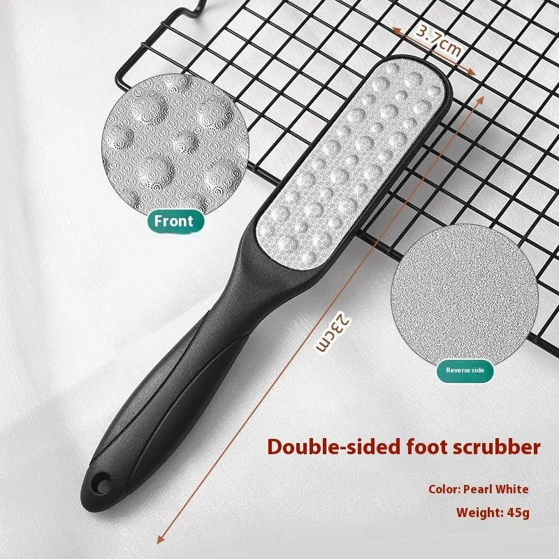 Stainless steel foot grinder with double-sided sandpaper file surface for foot repair