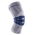 Adult sports kneecap in black and blue colours, made from nylon and spandex, for knee protection.