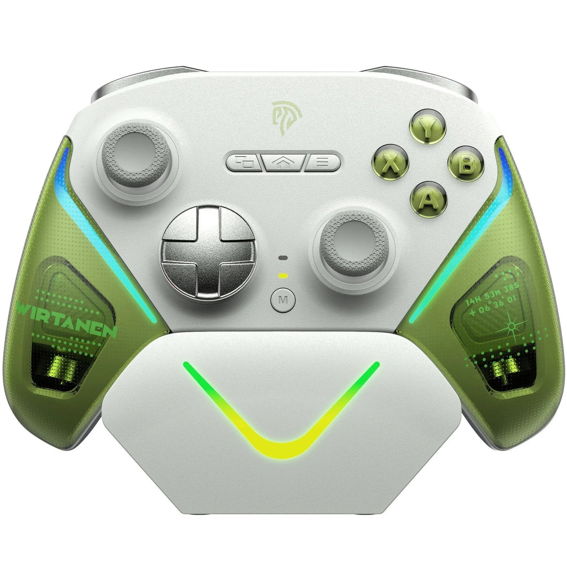 Rocker Smart Startstop game controller charging dock in black, green, or purple colours