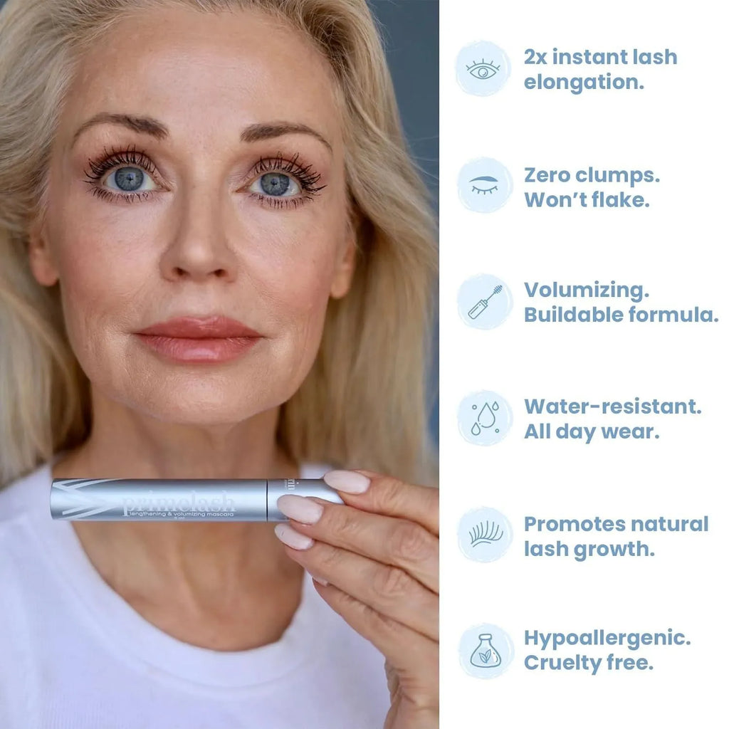 Single-piece eye black eyelash brush and comb beauty tool with 0.7g net content.