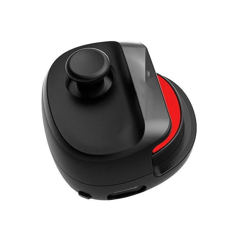 Black USB gaming joystick controller with compact 8.8cm square design showing directional buttons and connection port