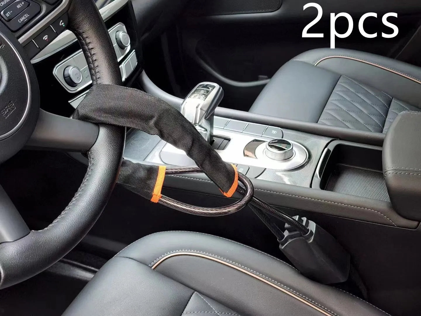Car steering wheel anti-theft lock with copper core for General Motors vehicles in red colour