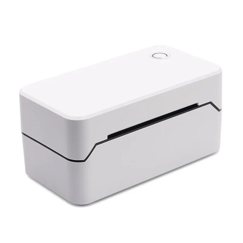 TDL401H compact Bluetooth thermal printer for express order printing, shown with UK plug.
