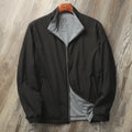 Men's stand collar business casual jacket in polyester-cotton blend available in four colours
