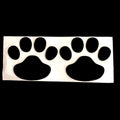 PVC car sticker with hand-shaped brush dog footprints design on a car bumper.