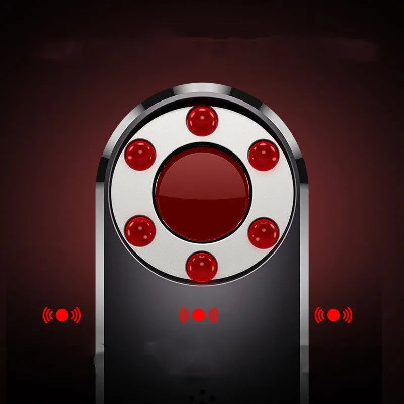 Compact infrared security detector with frequency monitoring capabilities and dual alarm modes