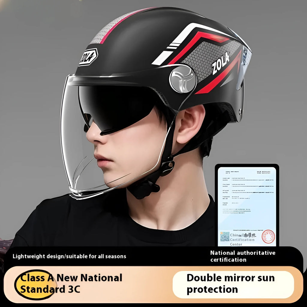 Children's 3C certified ABS motorcycle helmet in double mirror finish colours