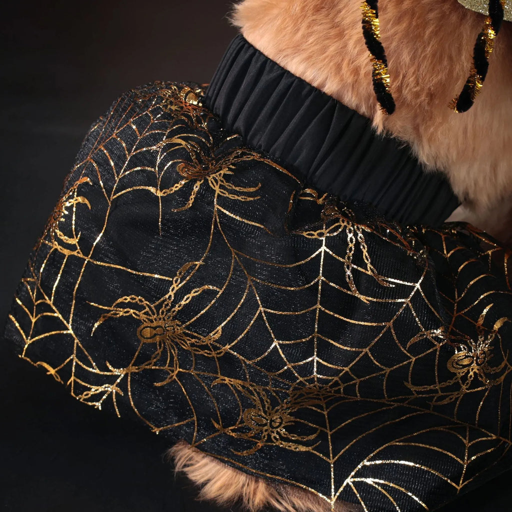 Polyester dog Halloween costume suit shown in suit colour, sizes S M L XL available.