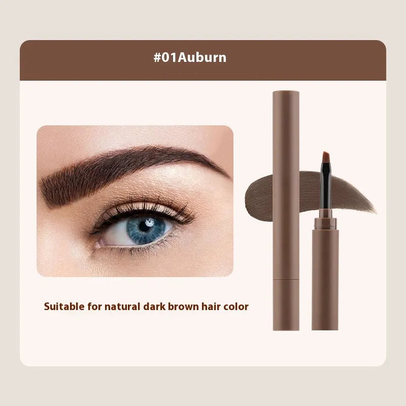 Double-headed eyebrow cream with pencil and powder ends in a choice of five natural colours.