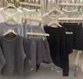 Womens loose-fitting long sleeve sweater with knitted wide leg shorts two-piece set in five colour options