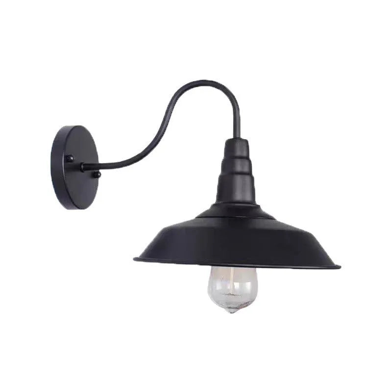 Retro villa courtyard wall lamp in copper or silver finish with bevel or right angle styling