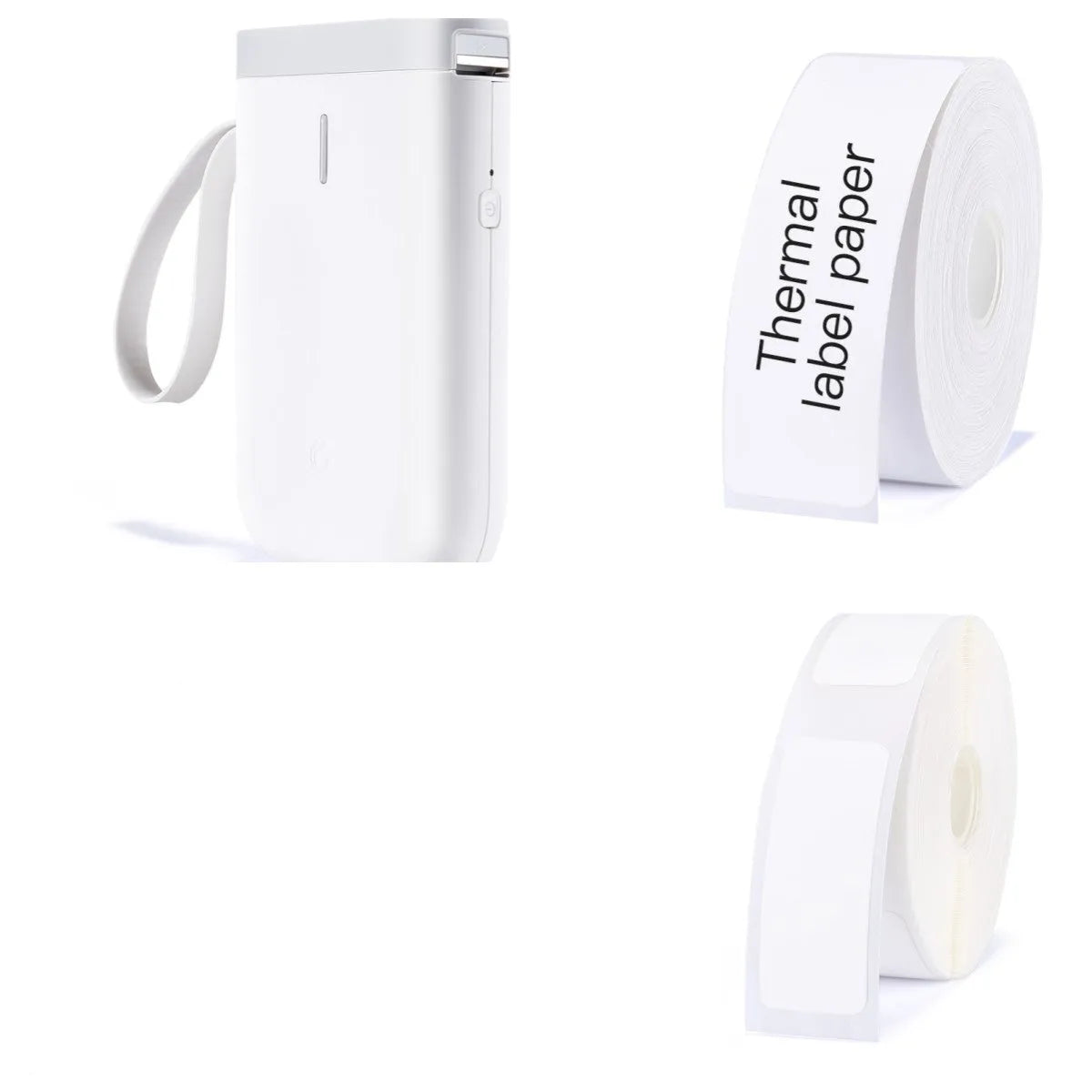 D11 Bluetooth thermal label printer with compact design and thermal paper