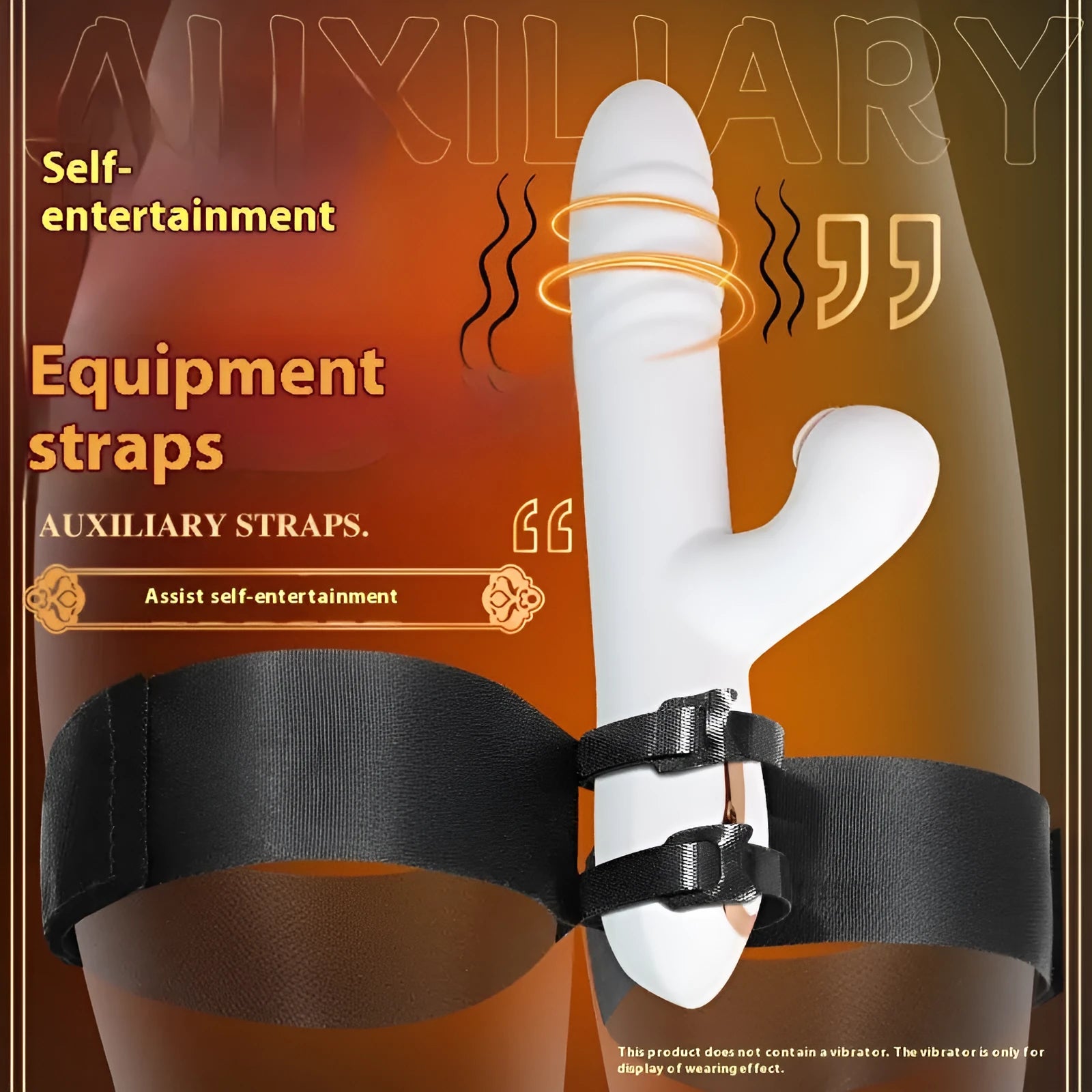 Black knitted belt adult strap toy with appliance strap accessory for women