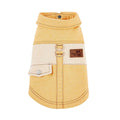Yellow casual cotton blend dog clothes for small breeds like Bichon Frise and Yorkshire Terrier