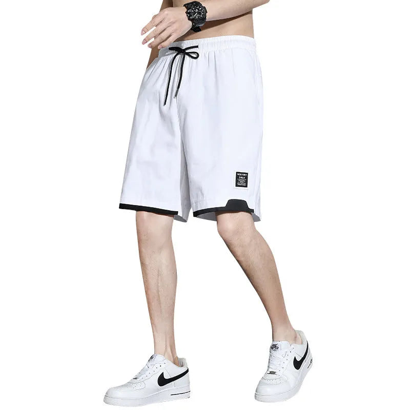 Boys plus size cotton shorts in black, khaki or white, showing mid-waist and shorts length design.