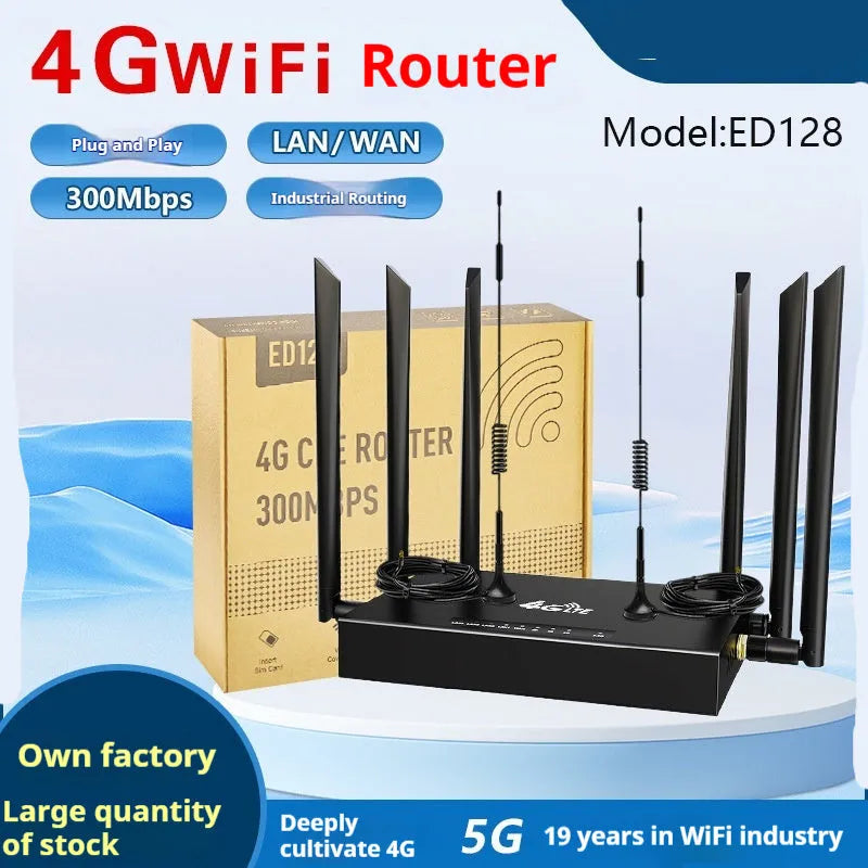 Industrial iron box 4G router with removable design and multiple antenna configuration options