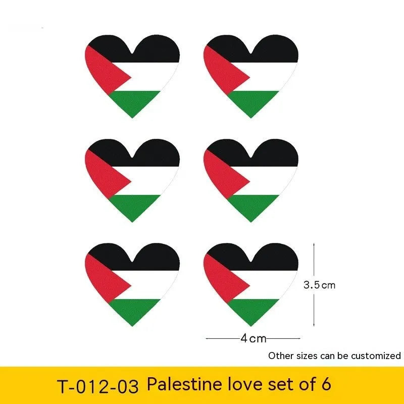 Palestinian flag car decal sticker made from PET material for exterior application.