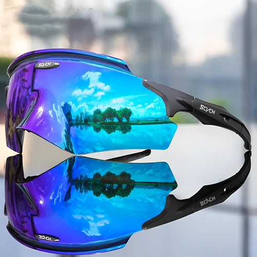 Frameless integrated lens athletic windproof goggles for sports