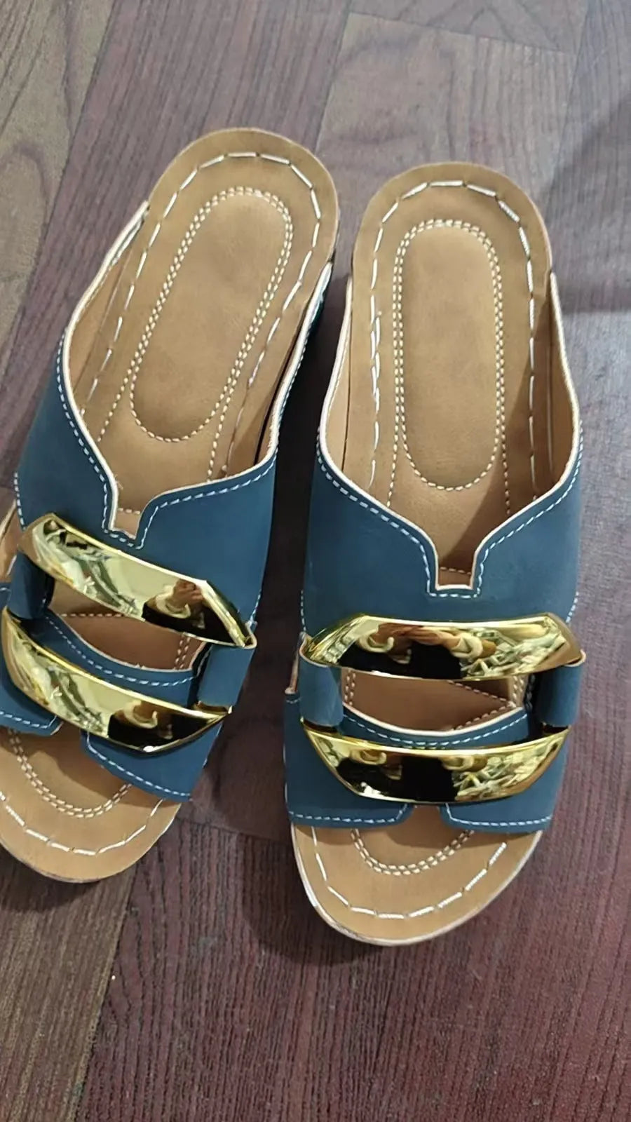 Adult roman style platform sandals in white black khaki sea blue colours with rubber sole