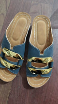 Adult roman style platform sandals in white black khaki sea blue colours with rubber sole