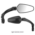 Black rotatable mountain bike rearview mirror made from PMMA acrylic material