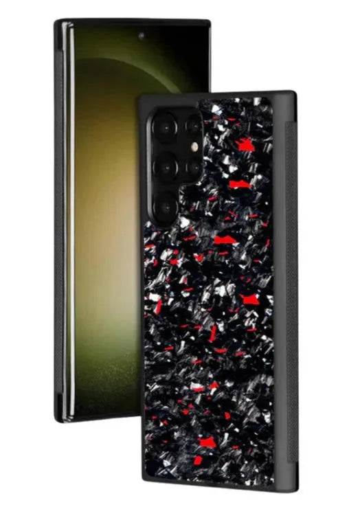 Samsung Galaxy phone case in forged red finish for S21 Ultra model