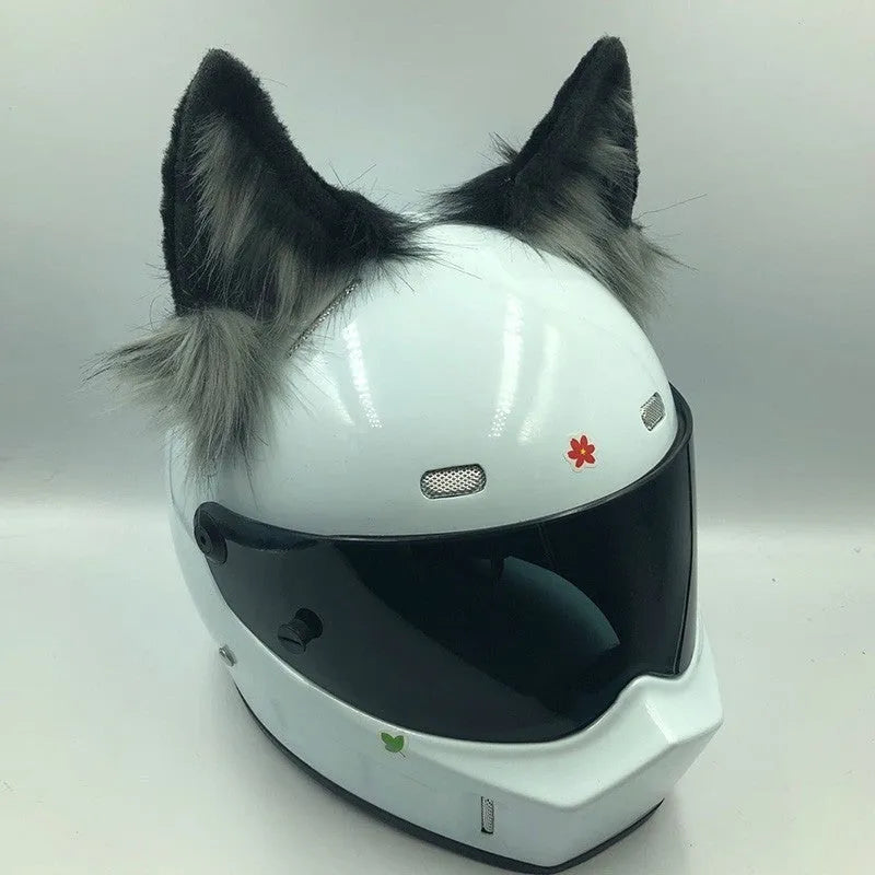ABS helmet decorations with animal ears and tail for motorcycle and electric bike helmets