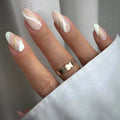 Golden Lines wearable nail stickers with plaid pattern in JF0518 jelly glue colour