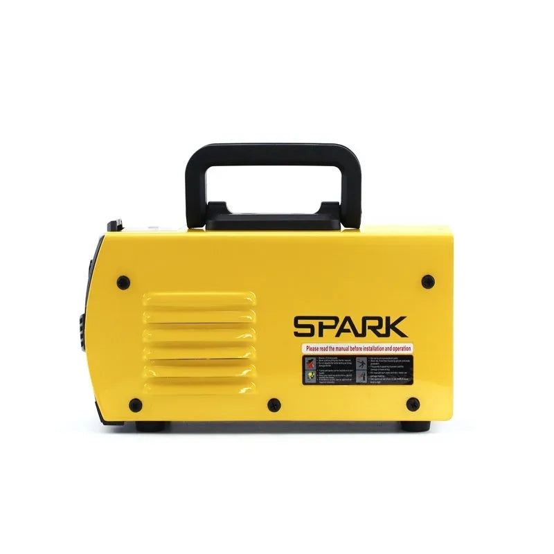 MMA-200MIN household DC welding machine with welding tongs, grounding clamp, face shield, and brush hanger accessories