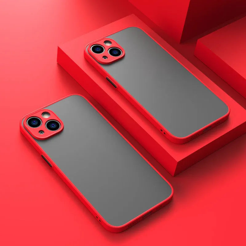 Frosted hard iPhone protective case with fine hole design, shown in dark night green.