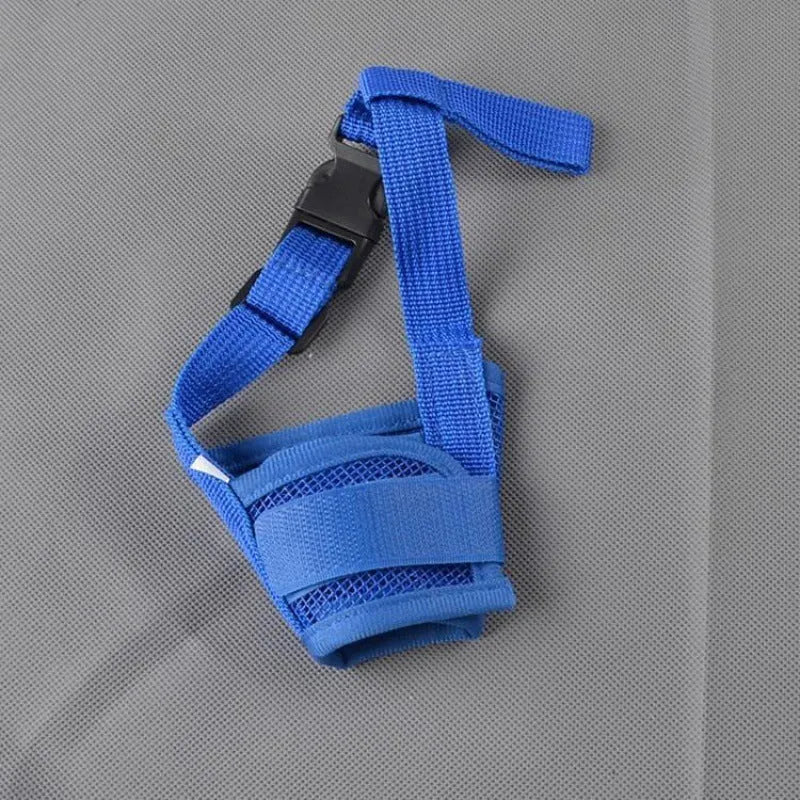 Adjustable plastic dog muzzle in multiple colours for biting and barking control