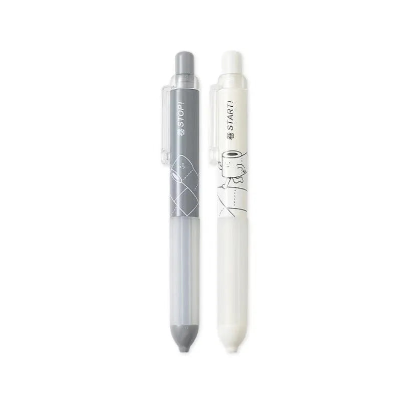 Minimalist 0.5mm automatic pencil with cloud grip design in black and white colour options