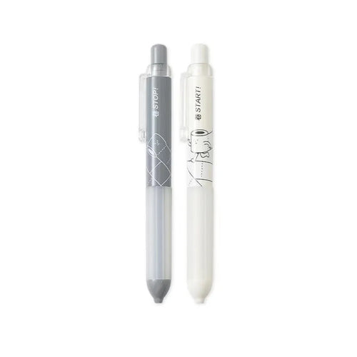 Minimalist 0.5mm automatic pencil with cloud grip design in black and white colour options
